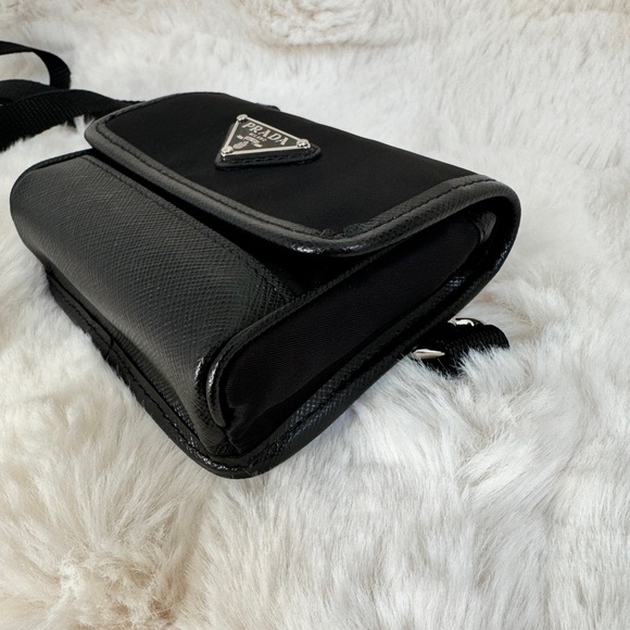 Prada Saffiano and Nylon Crossbody Mini Pouch Bag - Picture 9 of 15